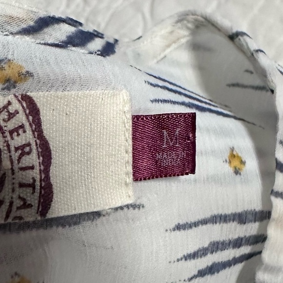 Blondie cardigan up cycle blue white oversized flowing - Picture 7 of 12